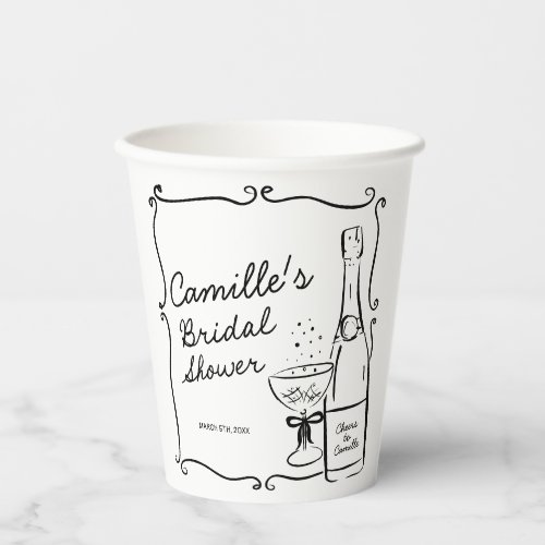Brunch and Bubbly Bridal Shower Paper Cups