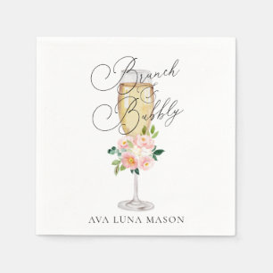 Brunch and Bubbly Bridal Shower Paper Napkins