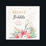 Brunch and Bubbly Bridal shower Paper Napkins Pink<br><div class="desc">♥ This paper napkins are a great addition to your party! Brunch and Bubbly theme.</div>