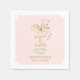 Brunch and Bubbly Bridal Shower Personalized Napkins