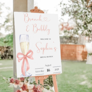 Brunch and Bubbly Bridal Shower Sign
