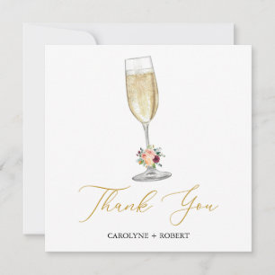 Brunch And Bubbly Bridal Shower Thank You Card