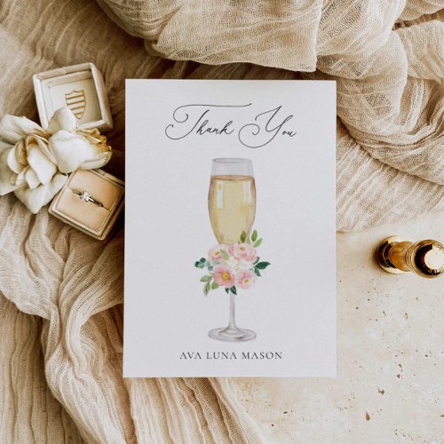 Brunch and Bubbly Bridal Shower Thank You Card
