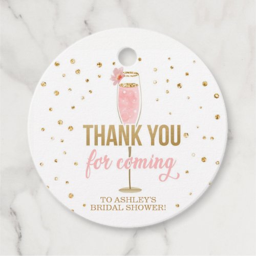 Brunch and Bubbly Bridal Shower Thank you Tags