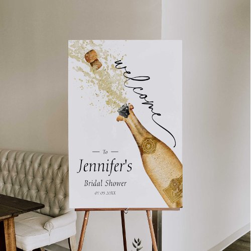 Brunch and Bubbly Bridal Shower Welcome Foam Board