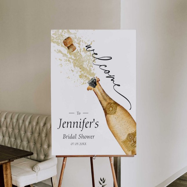 Brunch and Bubbly Bridal Shower Welcome Foam Board (Creator Uploaded)