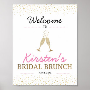 Brunch and Bubbly Bridal Shower Welcome Poster