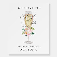 Brunch and Bubbly Bridal Shower Welcome Sign