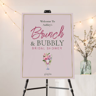 Brunch and Bubbly Bridal Shower Welcome Sign