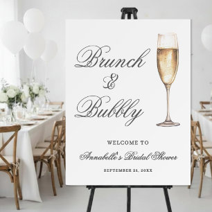 Brunch And Bubbly Bridal Shower Welcome Sign