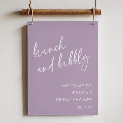 Brunch and Bubbly Bridal Shower Welcome Sign