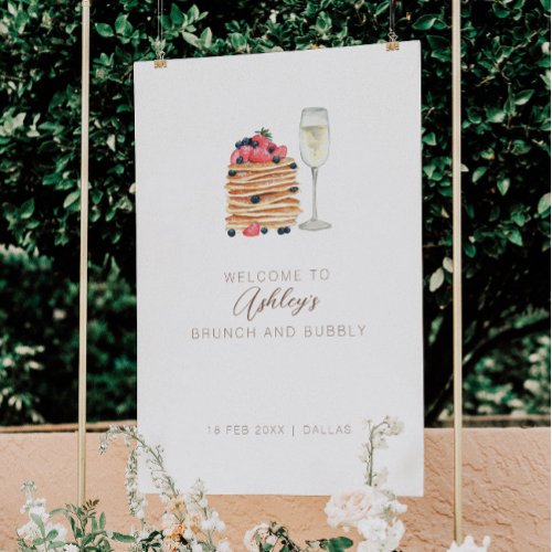 Brunch and Bubbly Bridal Shower Welcome Sign