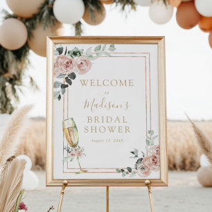 Brunch and Bubbly Bridal Shower Welcome Sign
