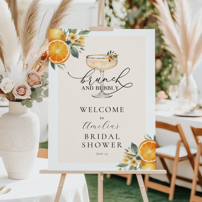 Brunch and Bubbly Bridal Shower Welcome Sign (Creator Uploaded)
