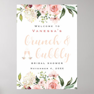 Brunch and Bubbly Bridal Shower Welcome Sign