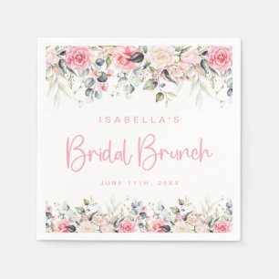 Brunch and Bubbly Bridal Shower Welcome Sign Napkins