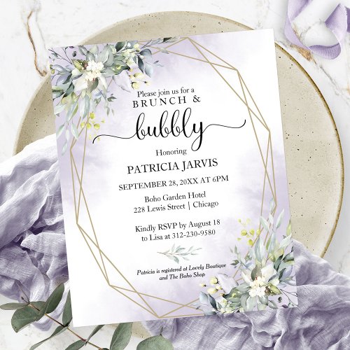 Brunch And Bubbly Budget Bridal Shower Invitations