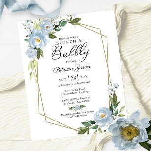 Brunch And Bubbly Budget Floral Invitation 
