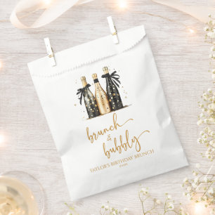 Brunch and Bubbly Champagne Birthday Brunch Party Favor Bag