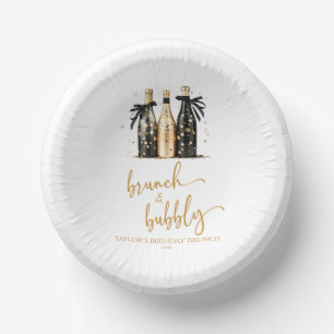Brunch and Bubbly Champagne Birthday Brunch Party Paper Bowls