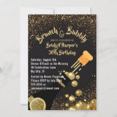 Brunch and Bubbly Champagne Birthday Invitation (Front)