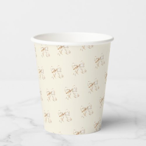 Brunch and Bubbly Champagne Bow Bridal Shower Paper Cups