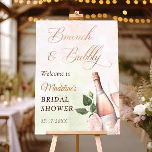 Brunch and Bubbly Champagne Bridal Showe Foam Board