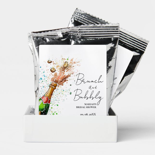 Brunch And Bubbly Champagne bridal Shower  Coffee Drink Mix (Pair)