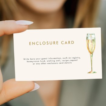 Brunch And Bubbly Champagne Bridal Shower Enclosure Card by invitations_kits at Zazzle