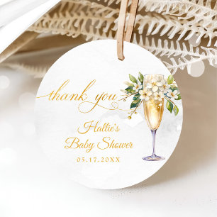 Brunch and Bubbly Champagne Bridal Shower Favor Tags