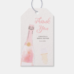 Brunch and Bubbly Champagne Bridal Shower Gift Tags