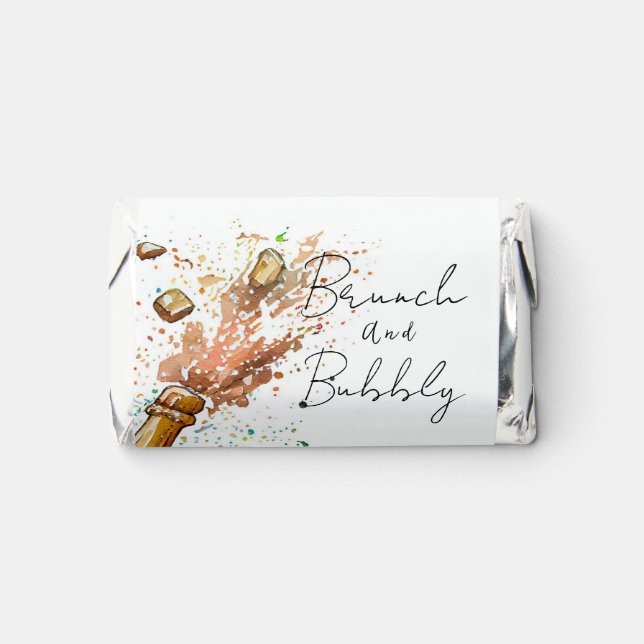 Brunch And Bubbly Champagne bridal Shower  Hershey's Miniatures (Front)