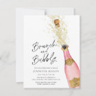 Brunch and Bubbly Champagne Bridal Shower Invitati