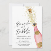 Brunch and Bubbly Champagne Bridal Shower Invitati Invitation (Front)