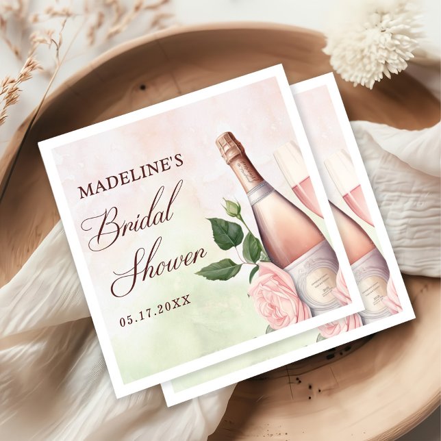 Brunch and Bubbly Champagne Bridal Shower Napkins (Creator Uploaded)