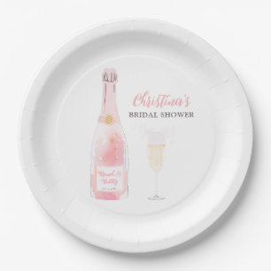 Brunch and Bubbly Champagne Bridal Shower Paper Plates