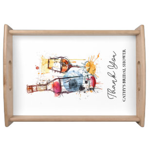 Brunch and Bubbly Champagne Bridal Shower Serving Tray