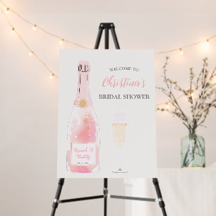 Brunch and Bubbly Champagne Bridal Shower Welcome Foam Board