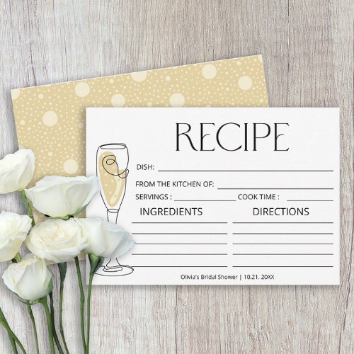 Brunch and Bubbly Champagne  Recipe Card