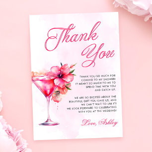 Brunch and Bubbly Champange Bridal Shower Thank You Card