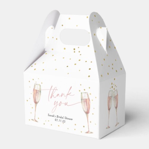 Brunch and bubbly chic bridal shower  favor boxes