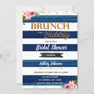 Brunch and bubbly confetti invitation