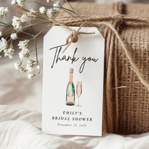 Brunch and Bubbly Elegant Bridal Shower Gift Tags