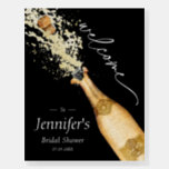 Brunch and Bubbly Elegant Bridal Shower Welcome Foam Board<br><div class="desc">Elegant Brunch and Bubbly welcome sign foam board. Personalize them with your name and event. Designed with a beautiful watercolor Gold Champagne Bottle.  Matching items in our store Cava Party Design.</div>