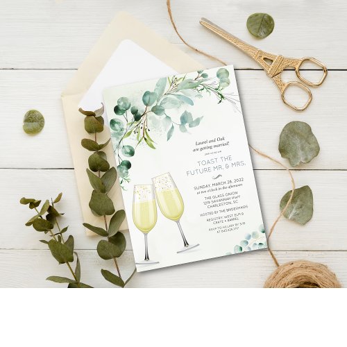 Brunch and Bubbly Engagement Invitation