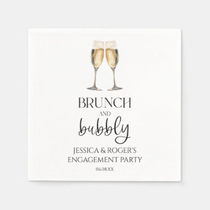 Brunch and Bubbly Engagement Party Brunch Napkins