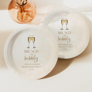 Brunch and Bubbly Engagement Party Brunch Paper Plates