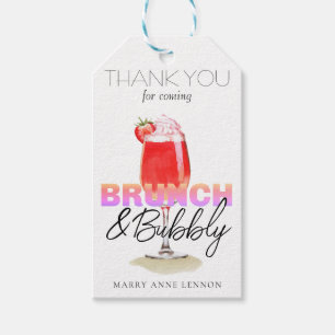 Brunch and Bubbly Favor Gift Tags