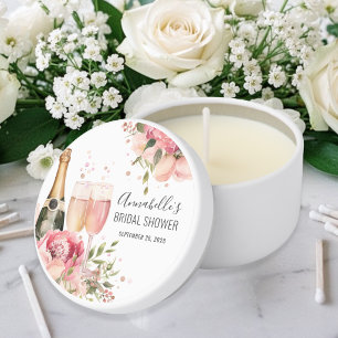 Brunch And Bubbly Floral Bridal Shower Mini Candle Favors