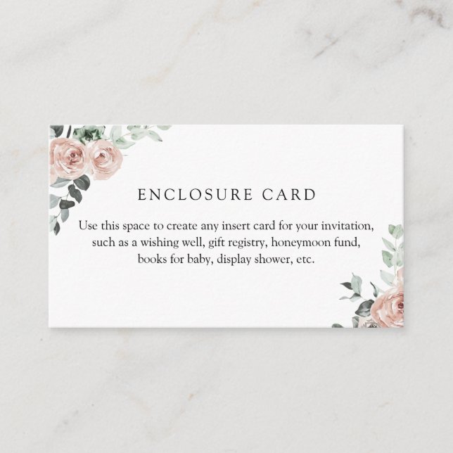 Brunch and Bubbly Floral Custom Enclosure Card (Front)